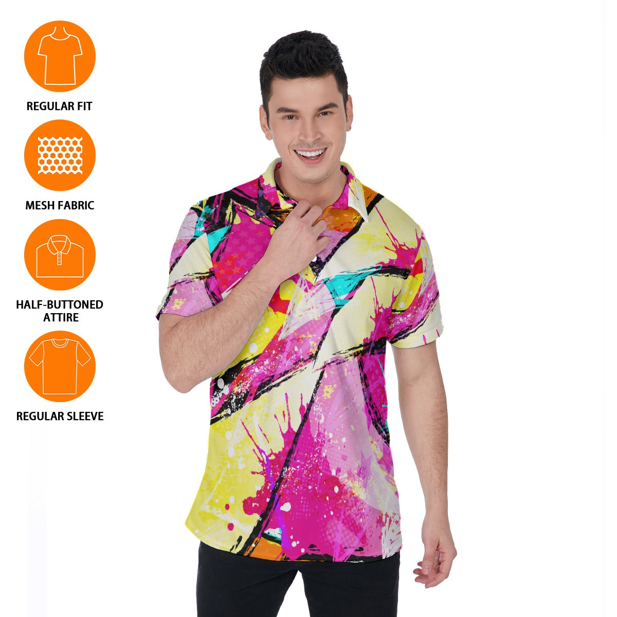 Pinky Wink Men's Polo Shirt