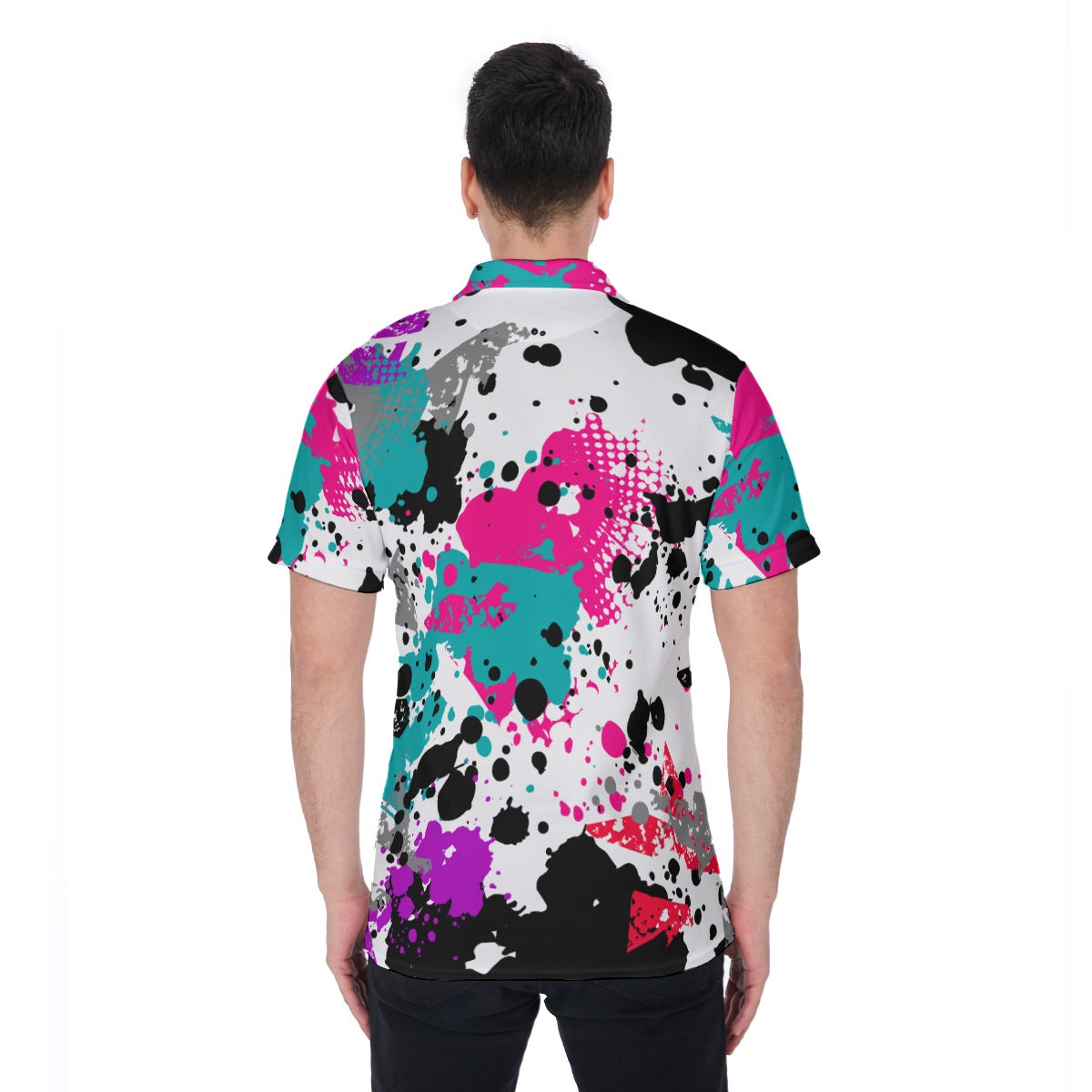 Paint Splat Men's Polo Shirt