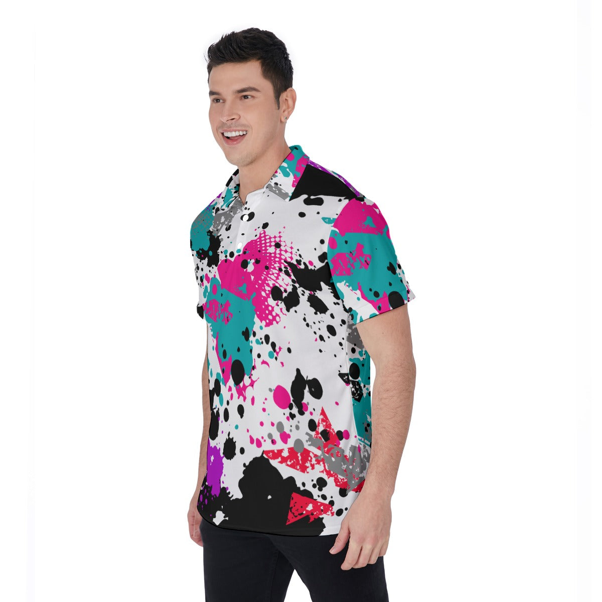 Paint Splat Men's Polo Shirt