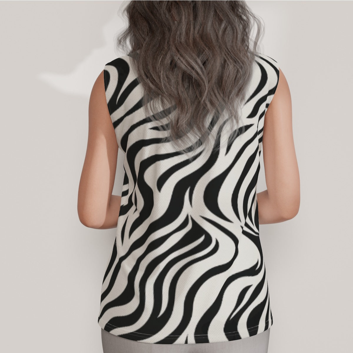Zebra Women's Sleeveless POLO Shirt