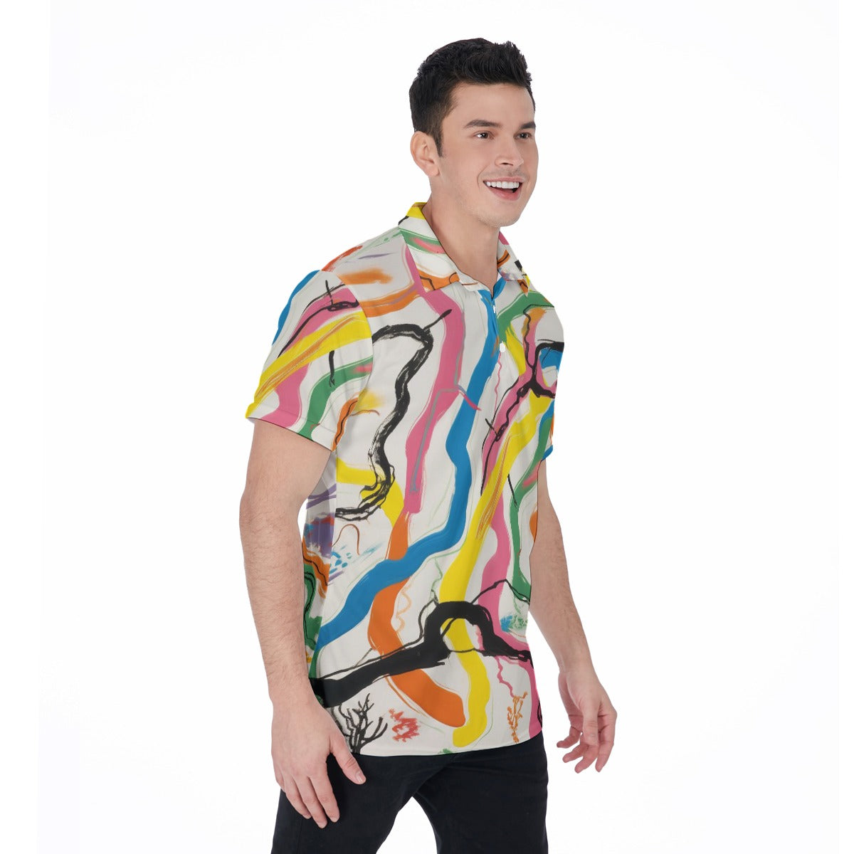 Wild Lines Men's Polo Shirt
