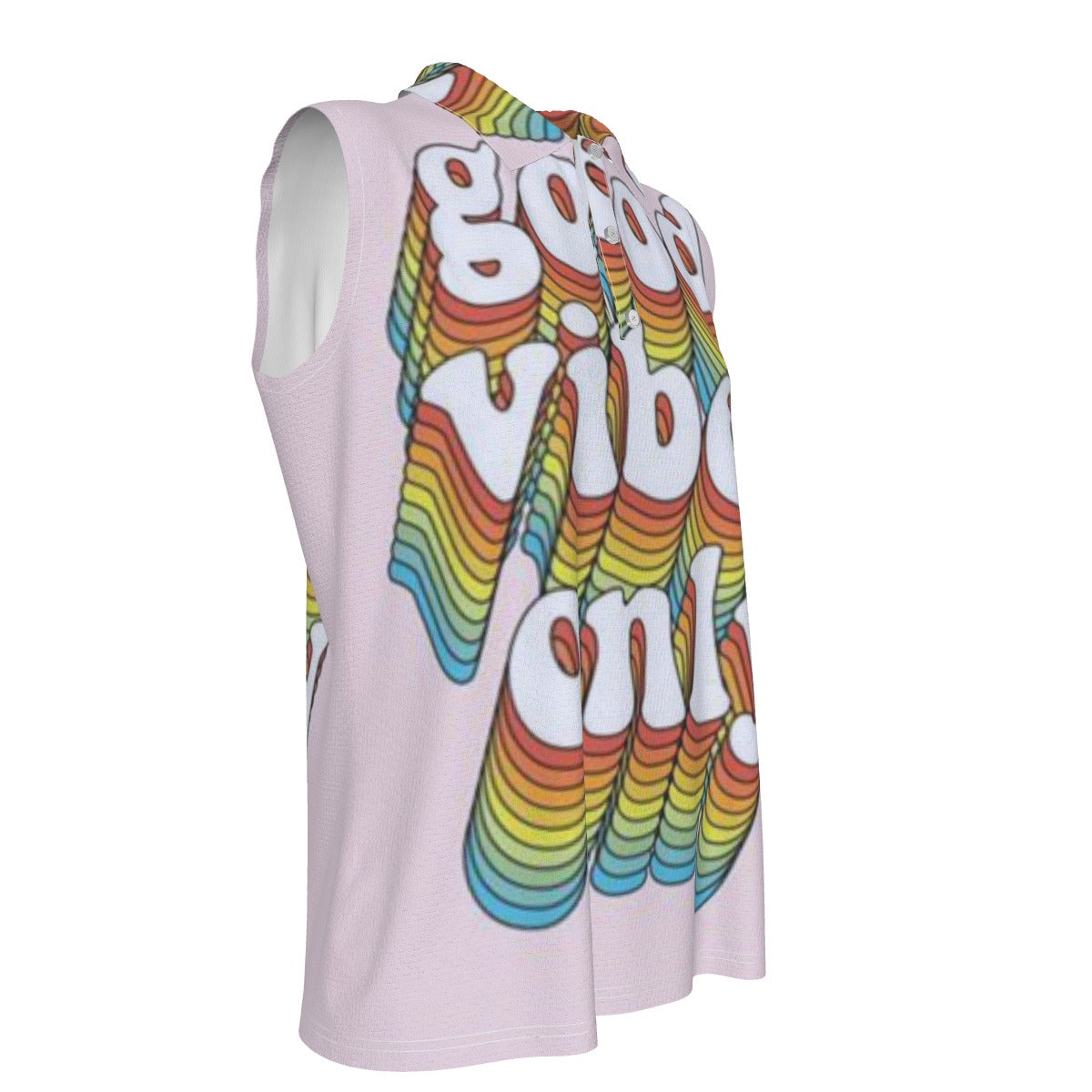 Good Vibes Only Women's UV Protection Sleeveless Polo Shirt