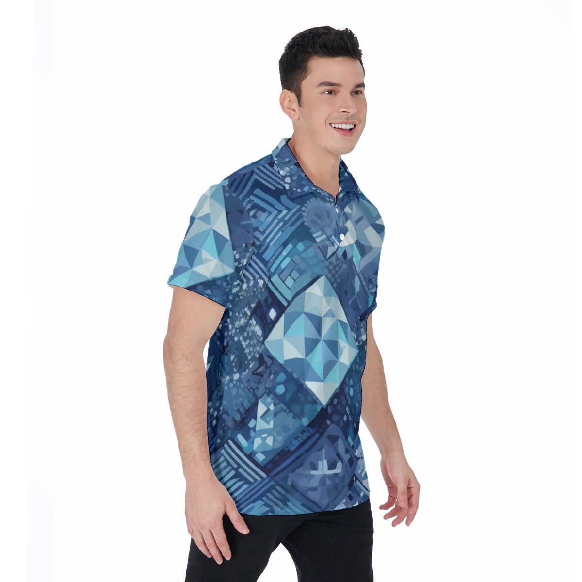 Blue Diamonds Men's Polo Shirt