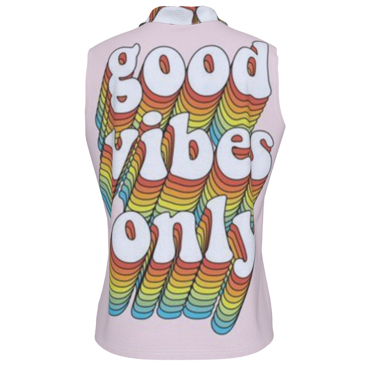 Good Vibes Only Women's UV Protection Sleeveless Polo Shirt