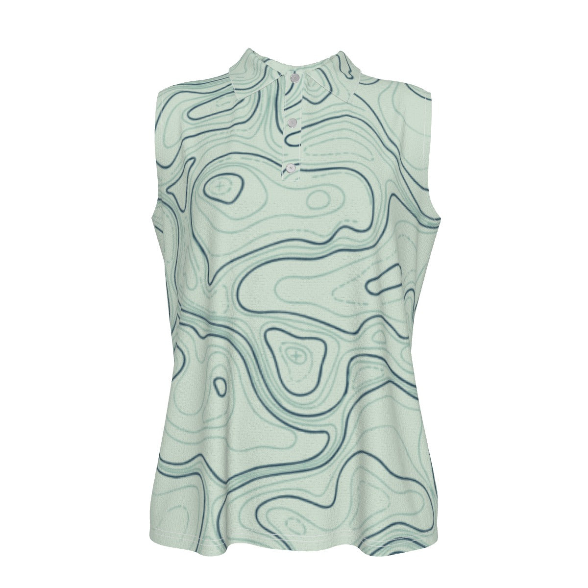 Green Reader Women's UV Protection Sleeveless Polo Shirt