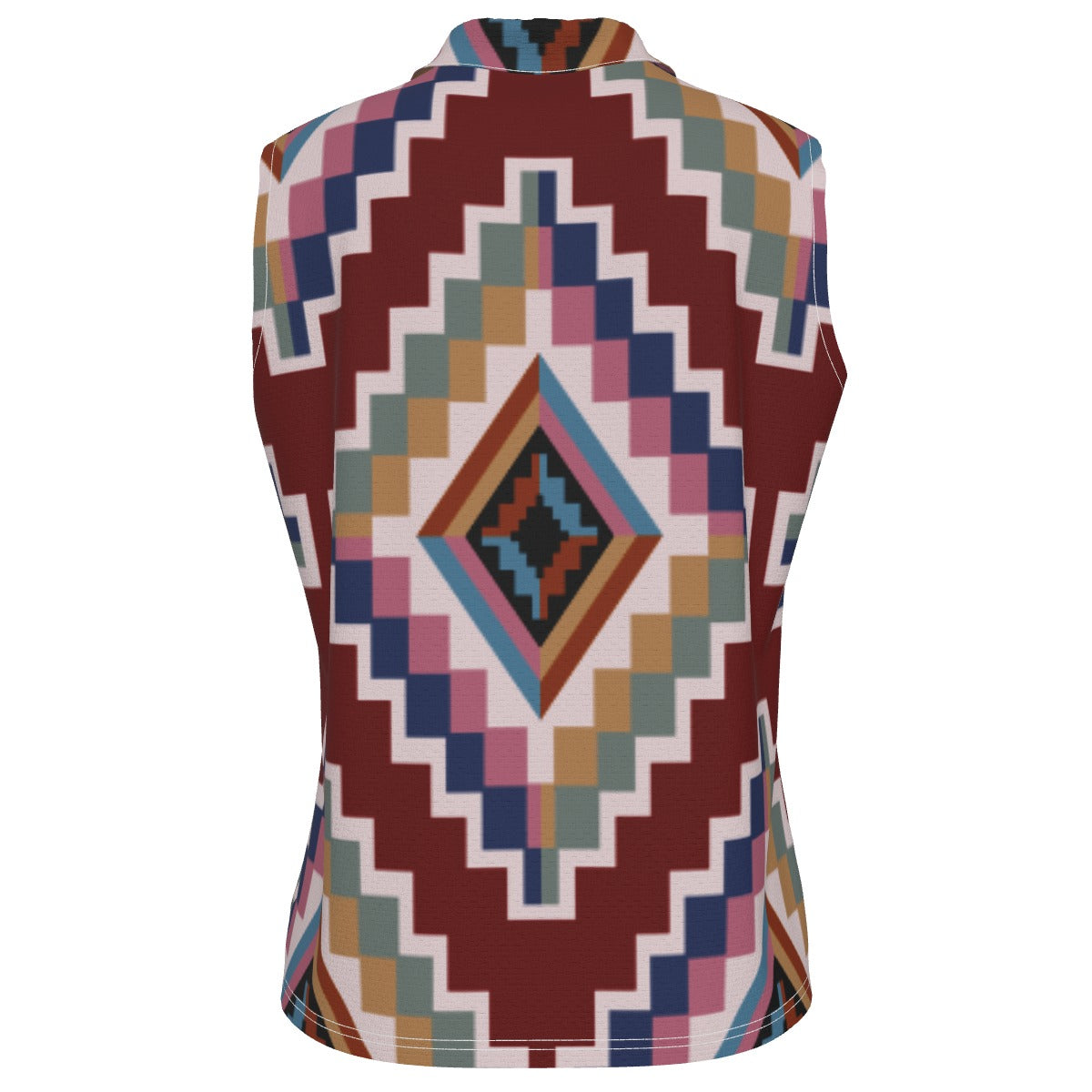 Aztec Sleeveless Polo Shirt