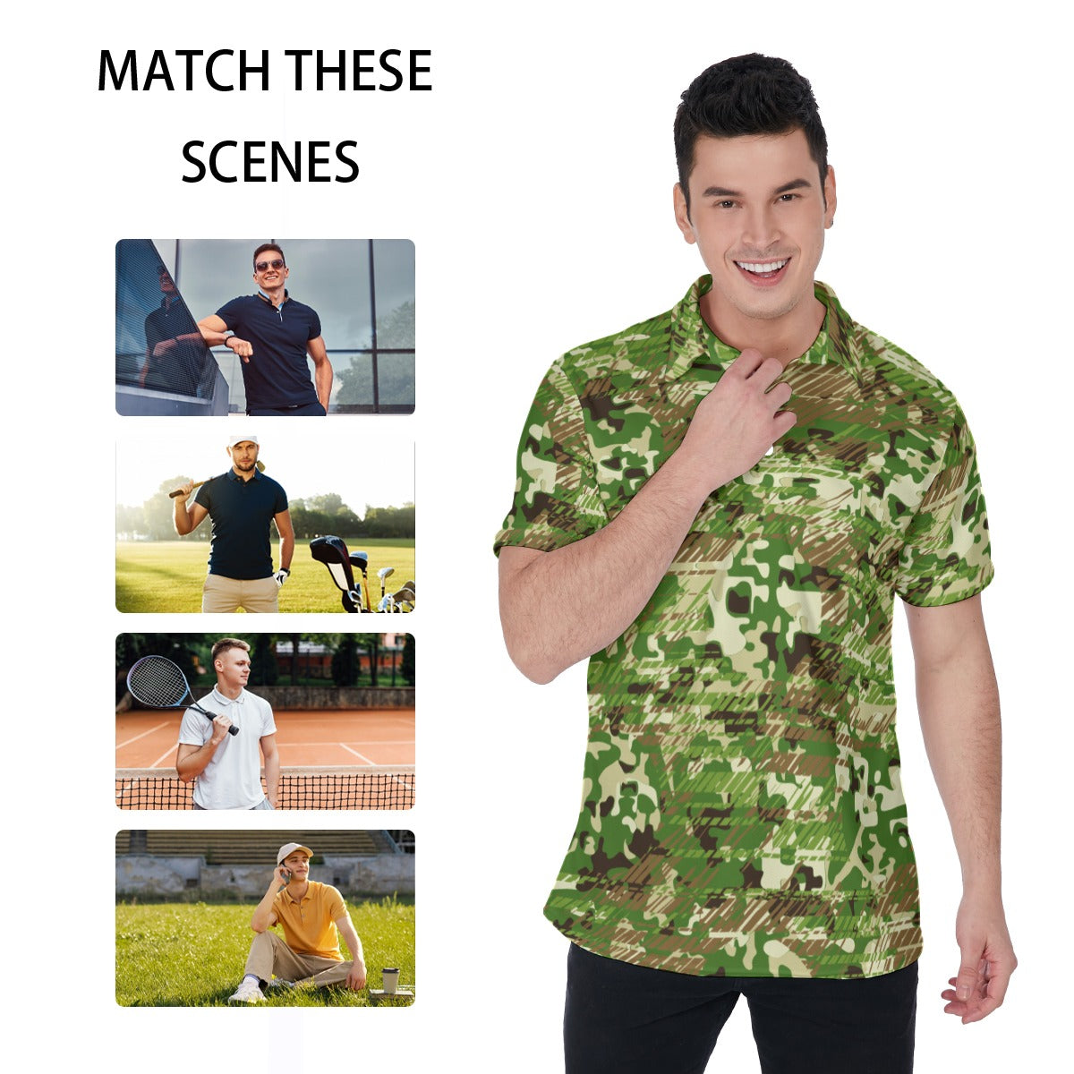 Urban Camo Men's Polo Shirt
