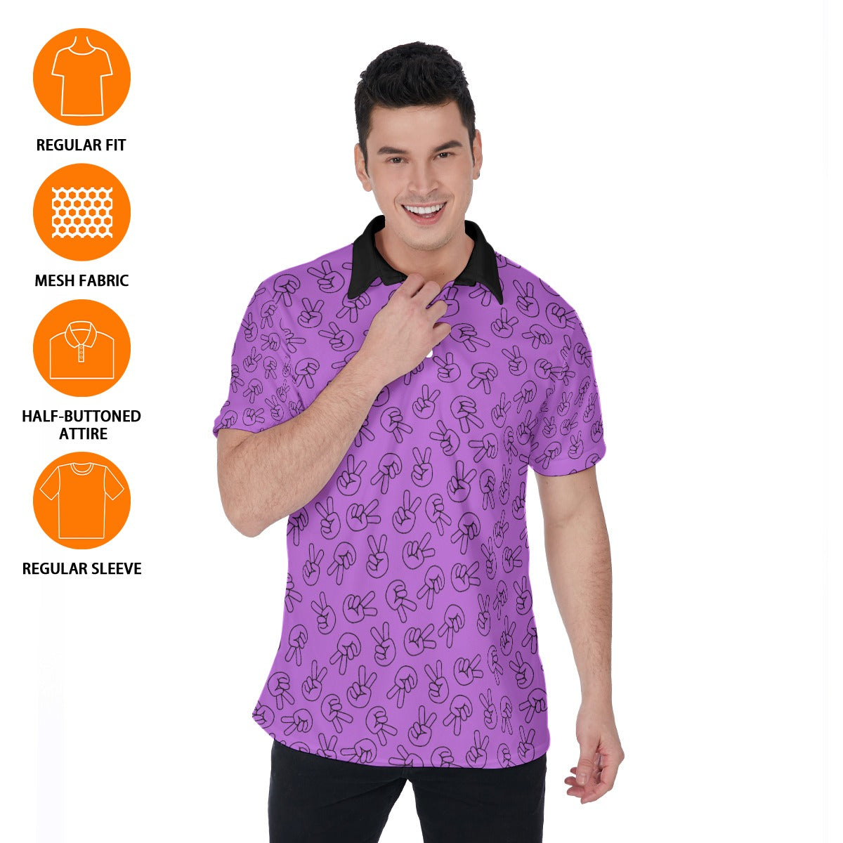 Peace Out Men's Polo Shirt