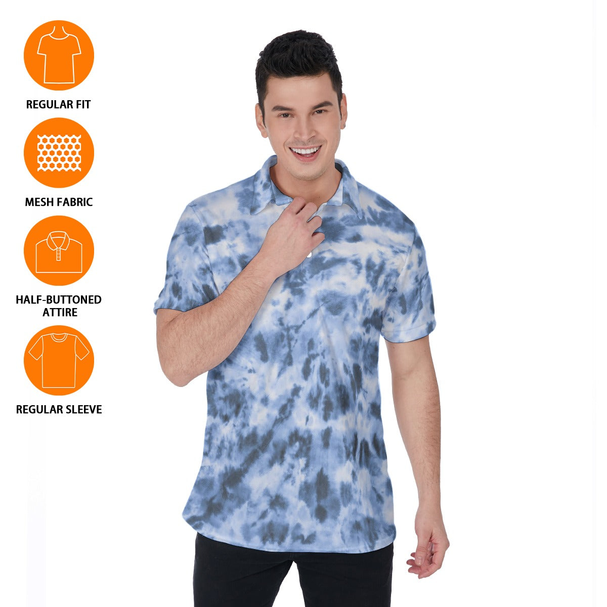 Blue Hippie Men's Polo Shirt