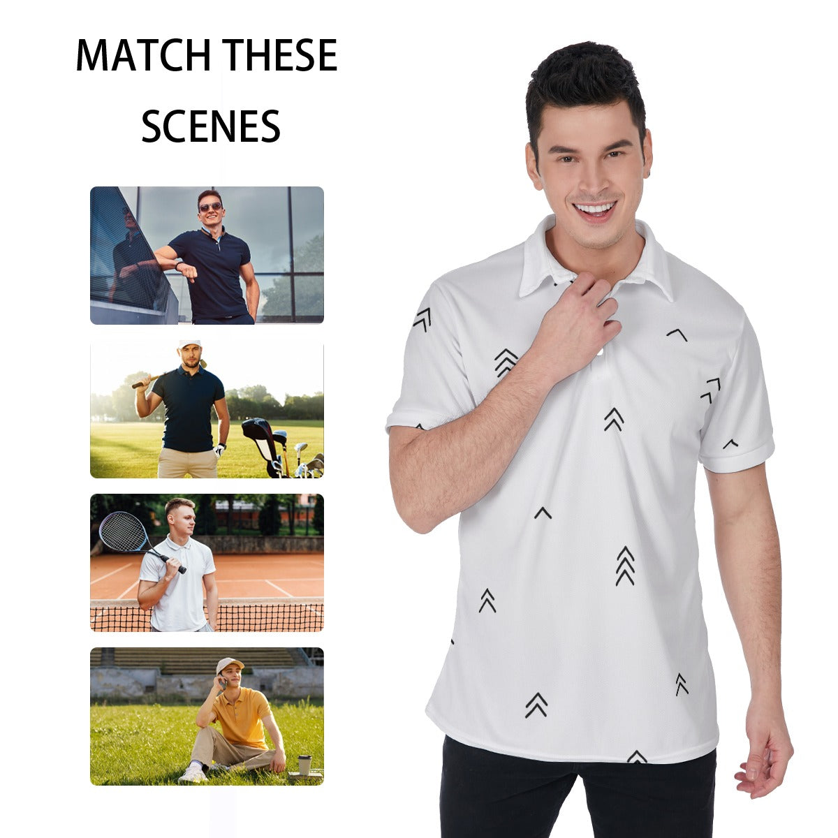 Up & Up Print Men's Polo Shirt