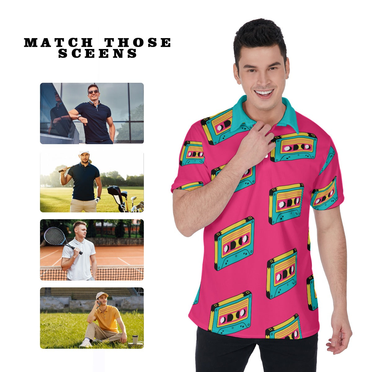 Mix Tape Men's Polo