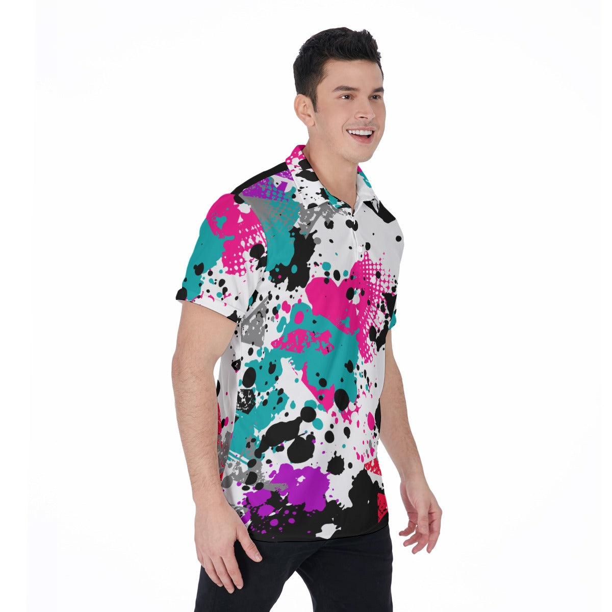 Paint Splat Men's Polo Shirt