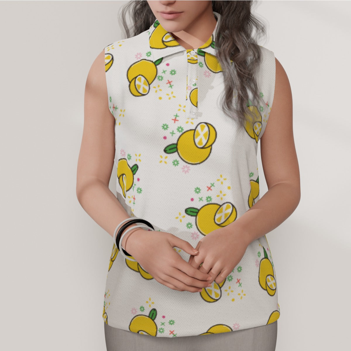 Easy Peasy Lemon Squeezy Women's Sleeveless POLO Shirt