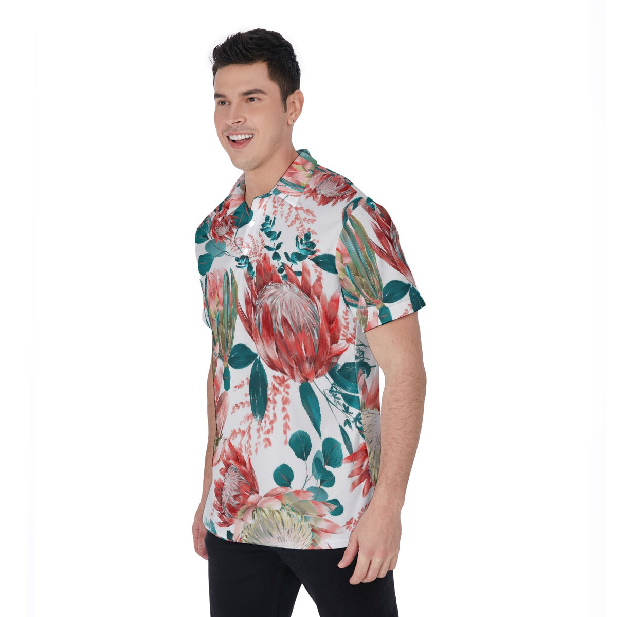 Flower Fire Men's Polo Shirt