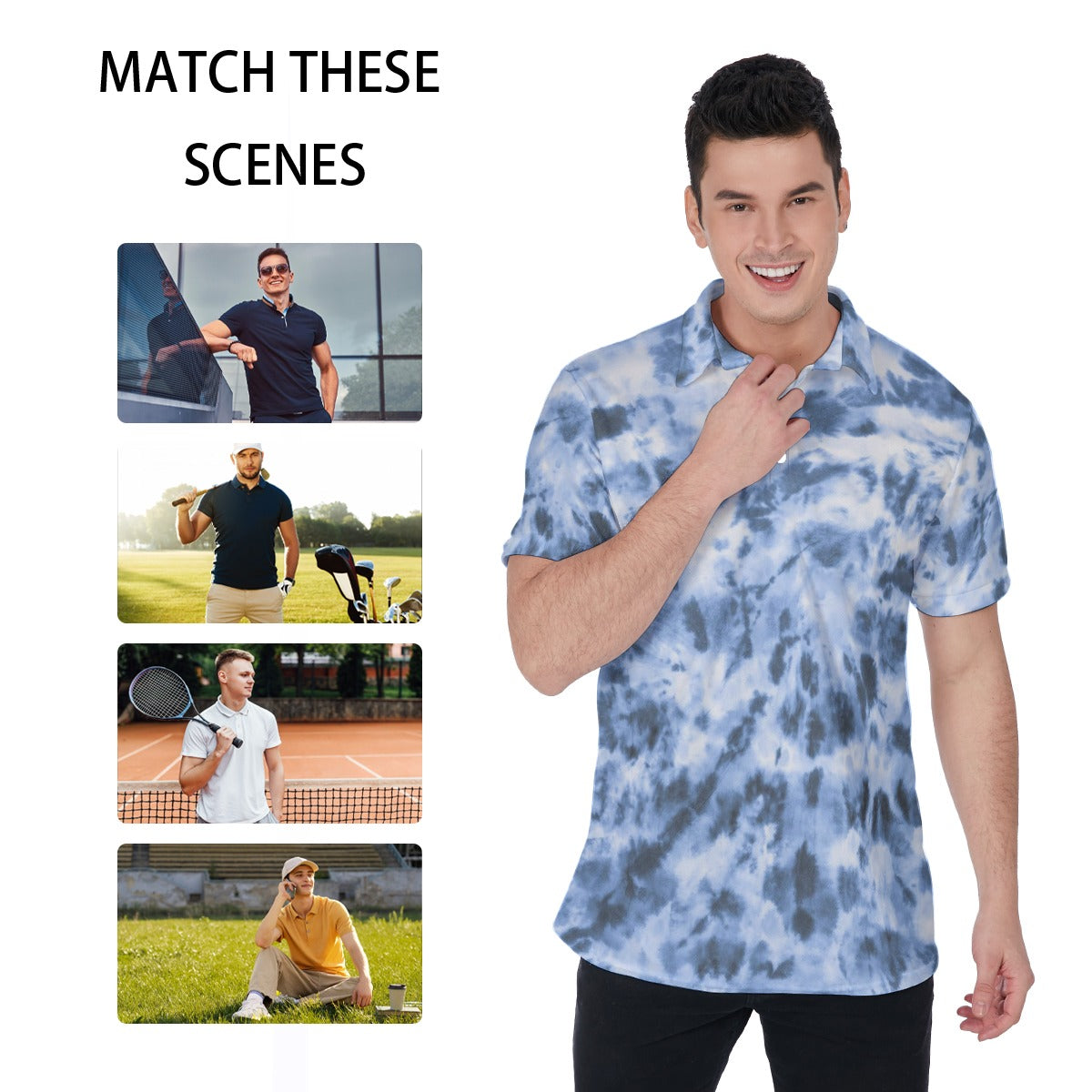 Blue Hippie Men's Polo Shirt
