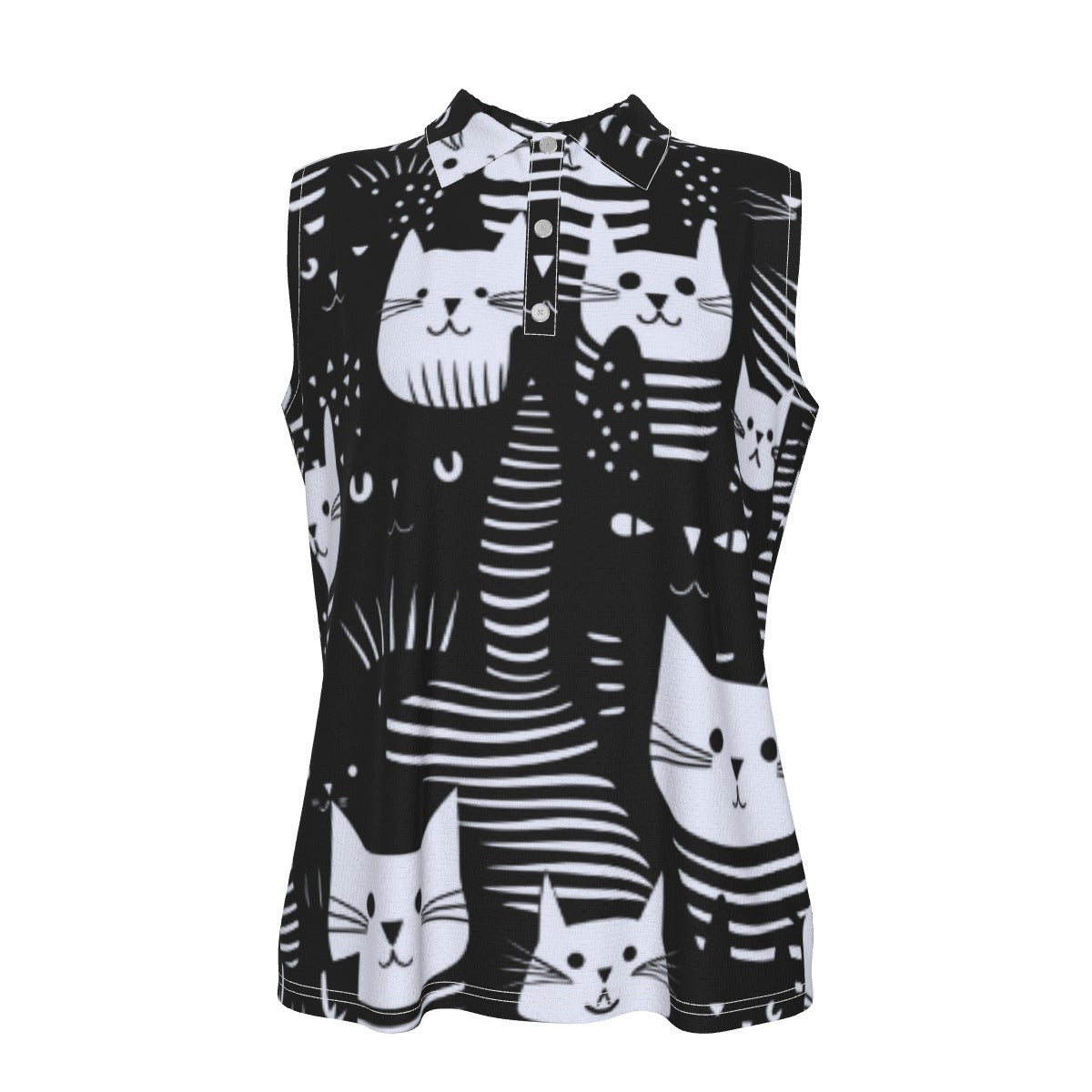 Fat Cat Women's UV Protection Sleeveless Polo Shirt