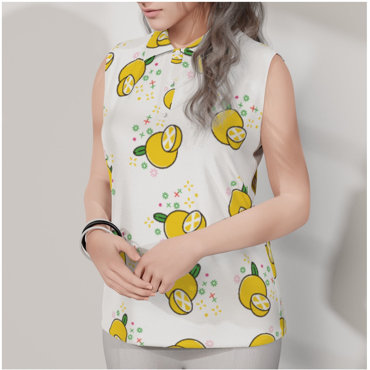 Easy Peasy Lemon Squeezy Women's Sleeveless POLO Shirt