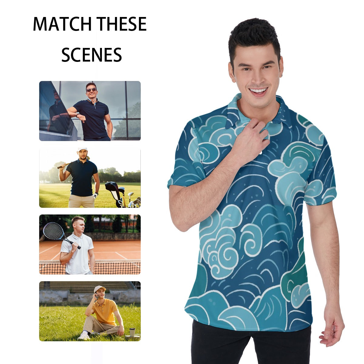 Making Waves Men's Polo Shirt