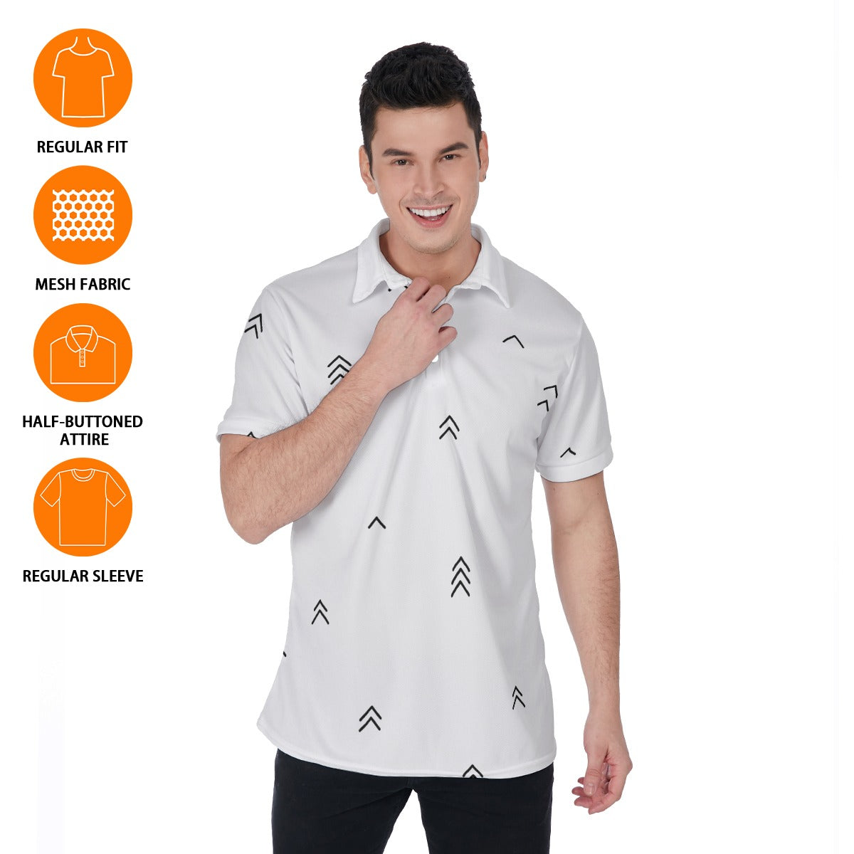 Up & Up Print Men's Polo Shirt