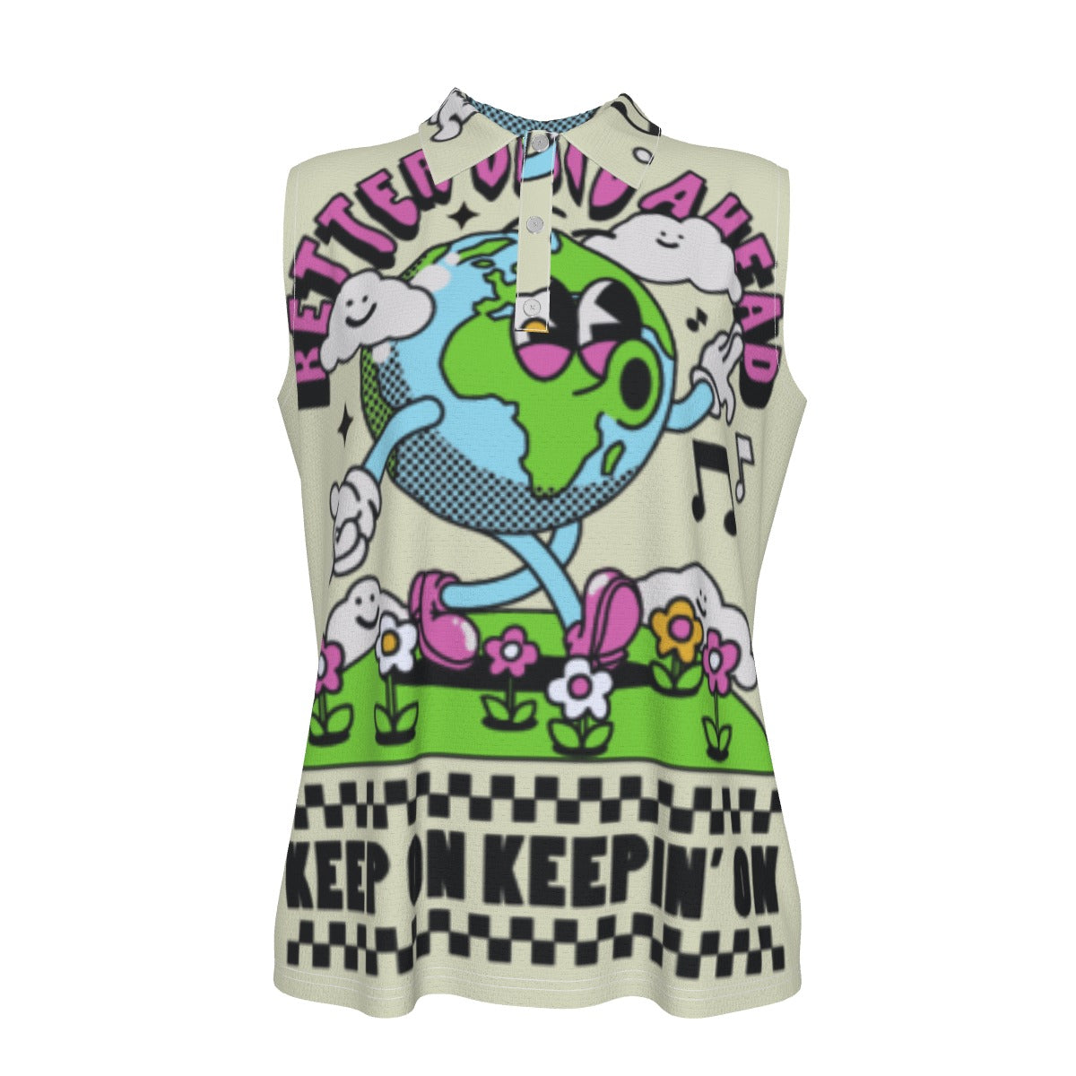 Keep On Keepin' On Sleeveless Polo Shirt