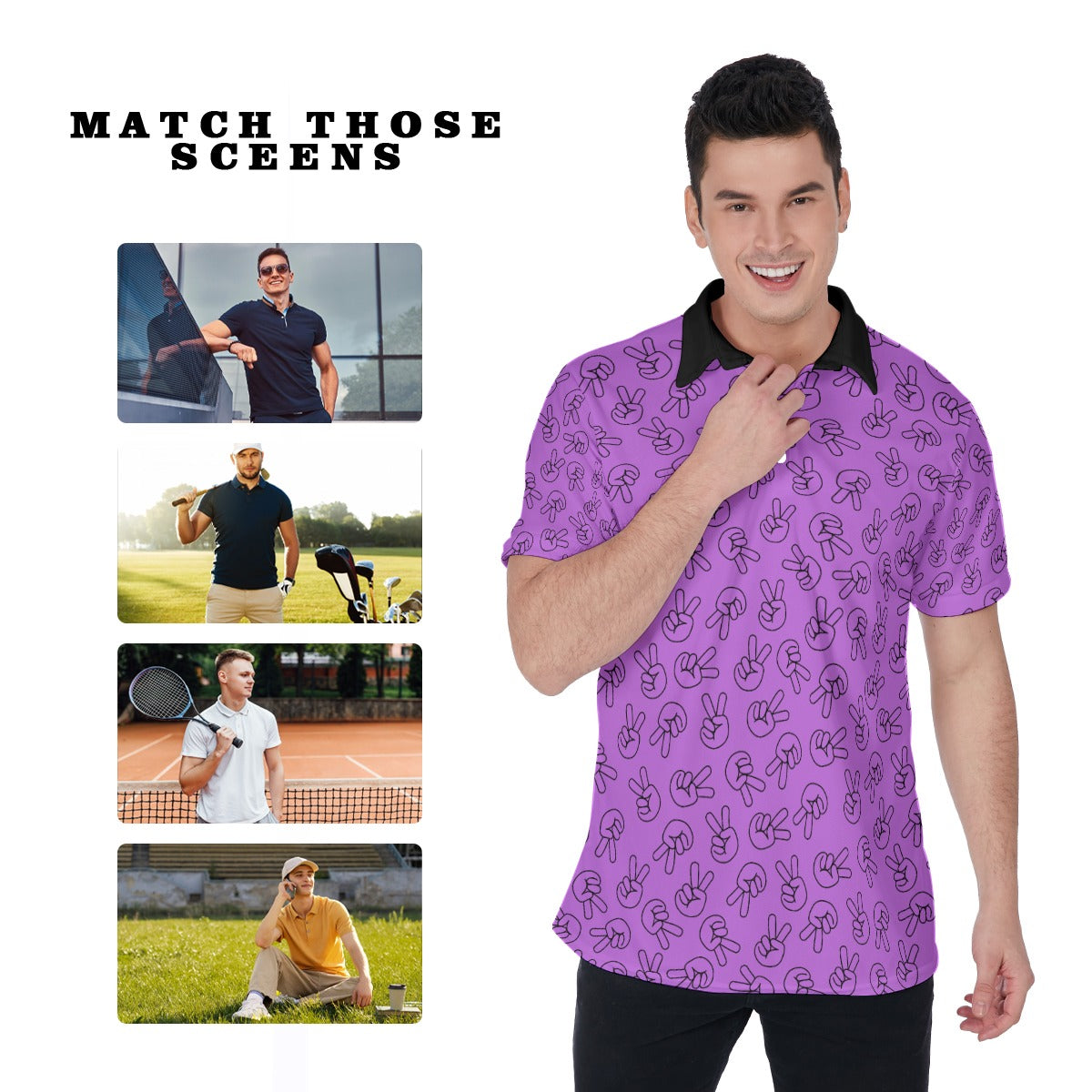 Peace Out Men's Polo Shirt