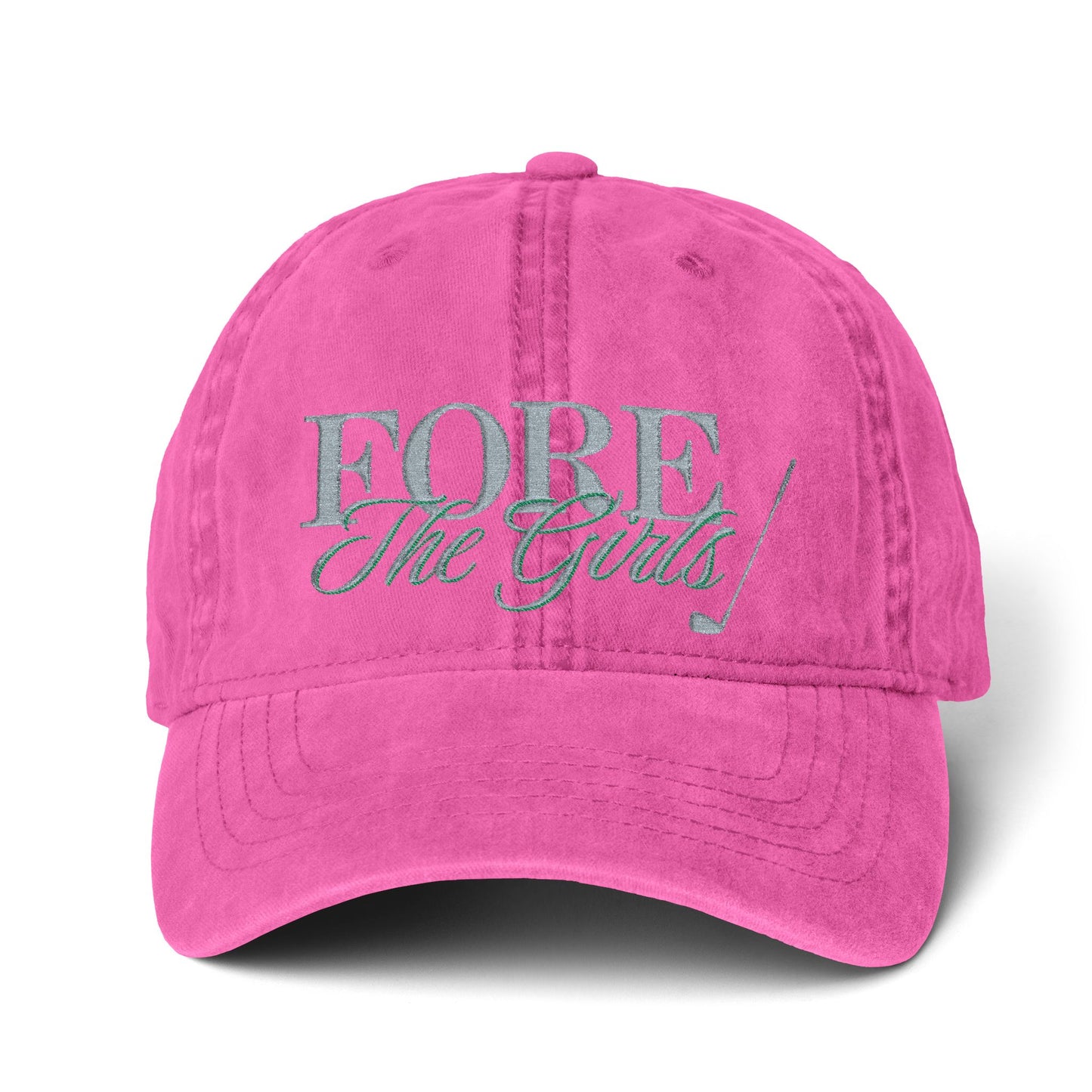 Fore The Girls Embroidered Ponytail Hat