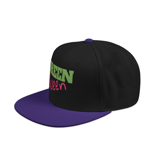 Green Queen Embroidered Snapback