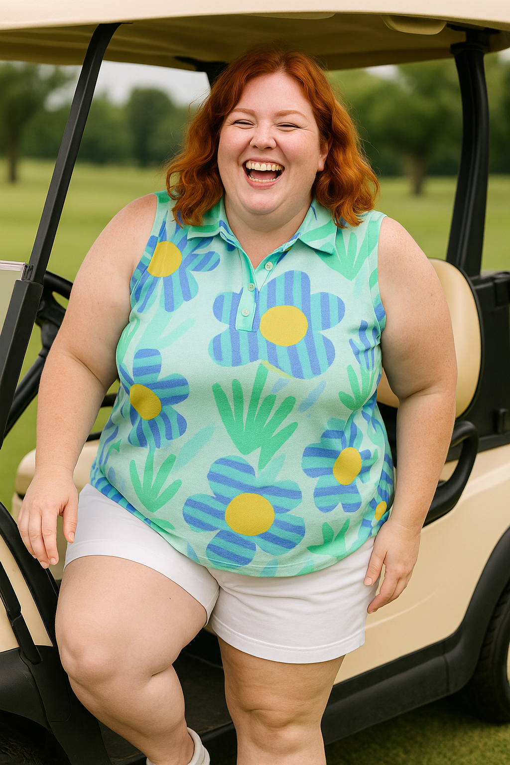 Miss Daisy Sleeveless Polo Shirt