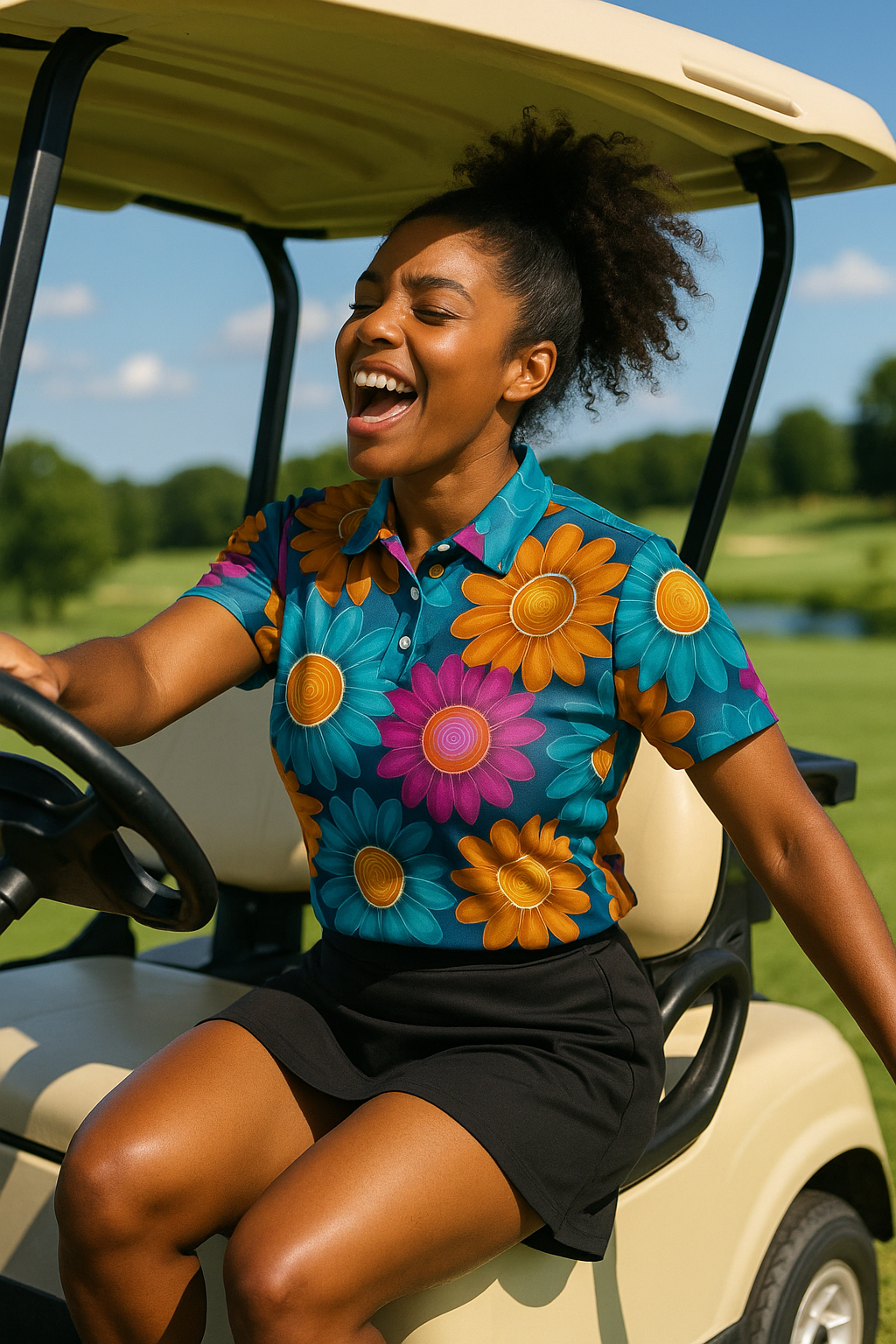Loud Wildflowers Women's Polo Shirt | Birdseye