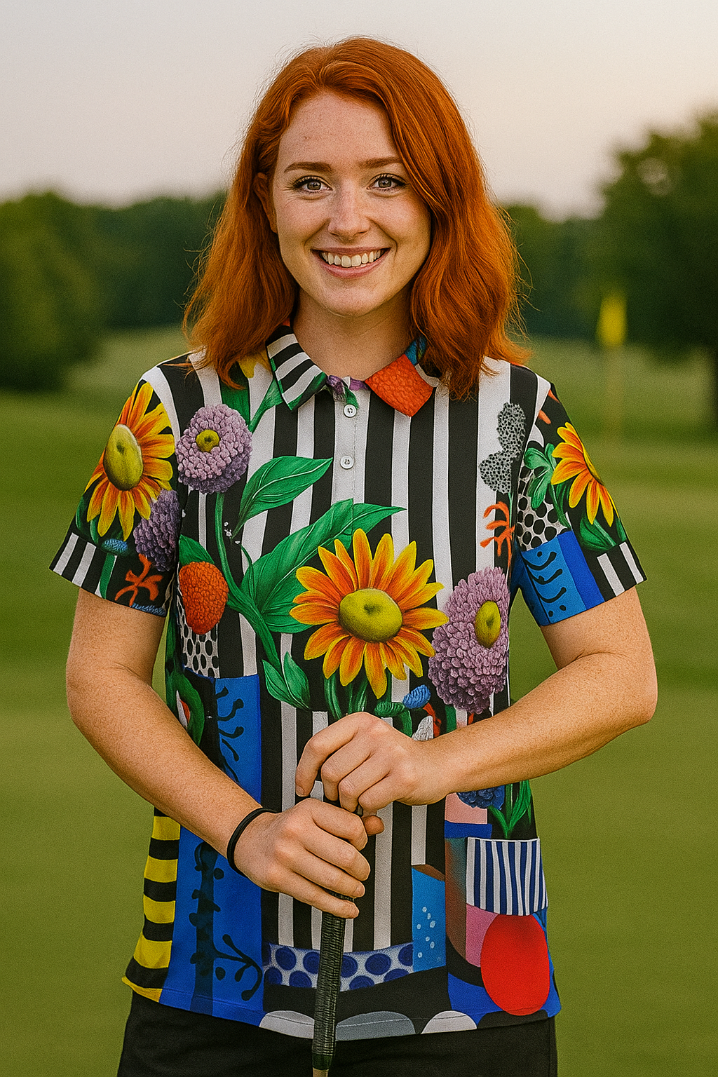 Funky Piano Women's Polo Shirt | Birdseye