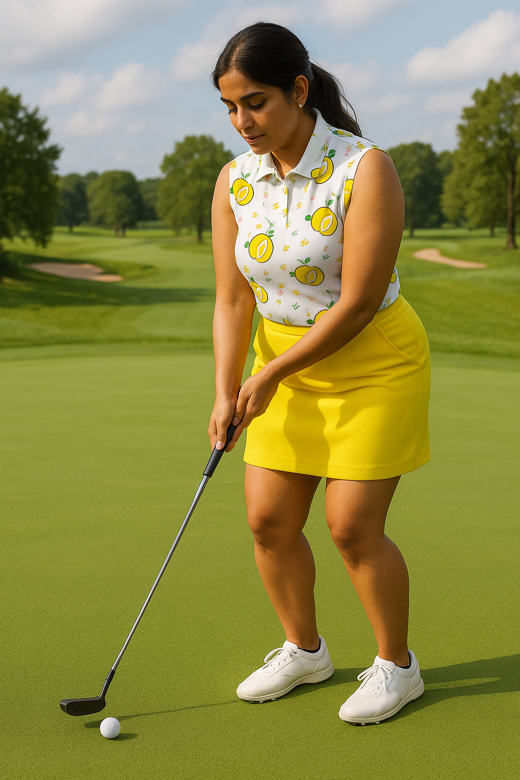 Easy Peasy Lemon Squeezy Women's Sleeveless POLO Shirt