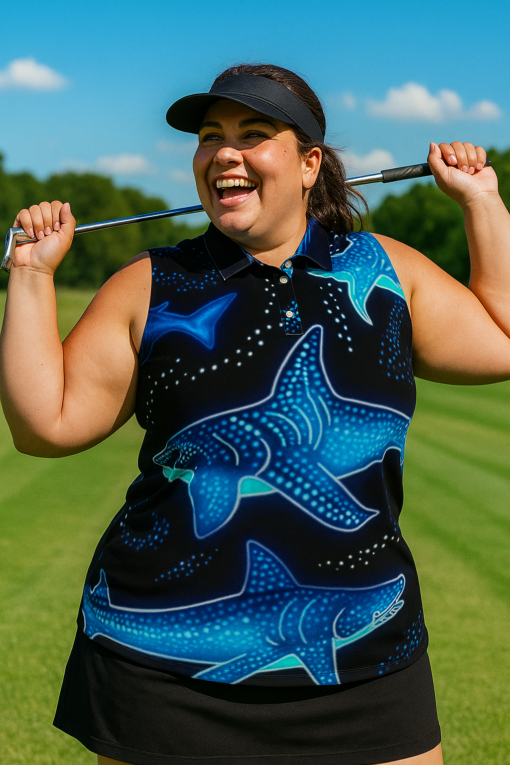 Shark Attack Women's Sleeveless POLO Shirt