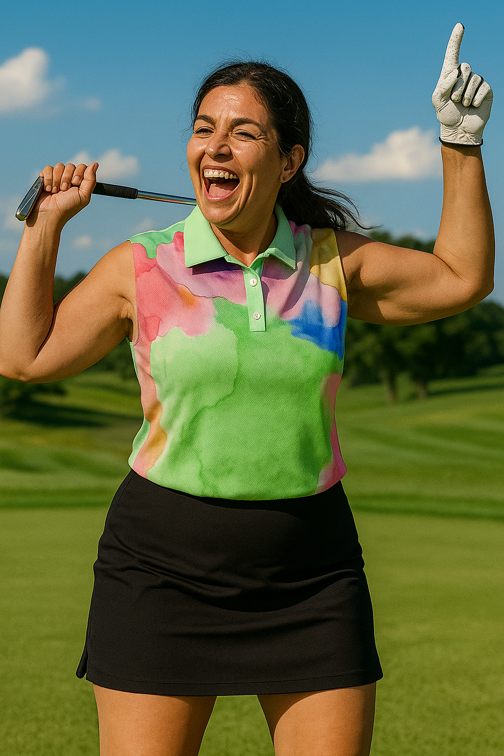 Wild Watercolor Women's Sleeveless POLO Shirt