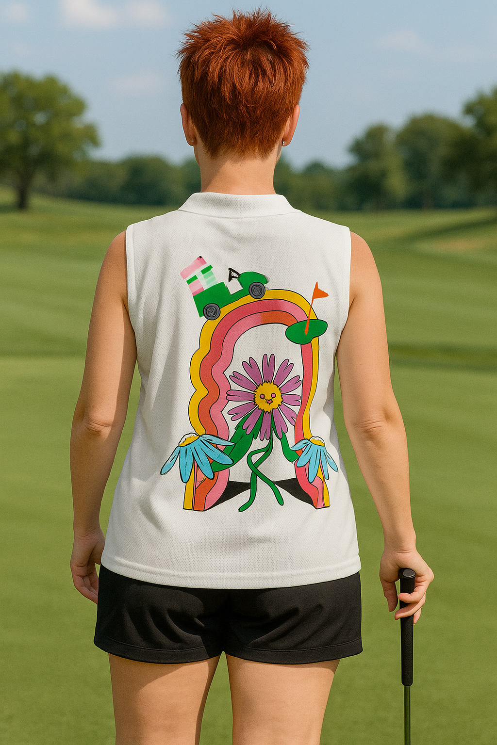 Over the Rainbow Women's Sleeveless POLO Shirt