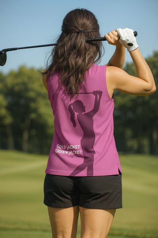 Gold Jacket Green Jacket Women's Sleeveless POLO Shirt