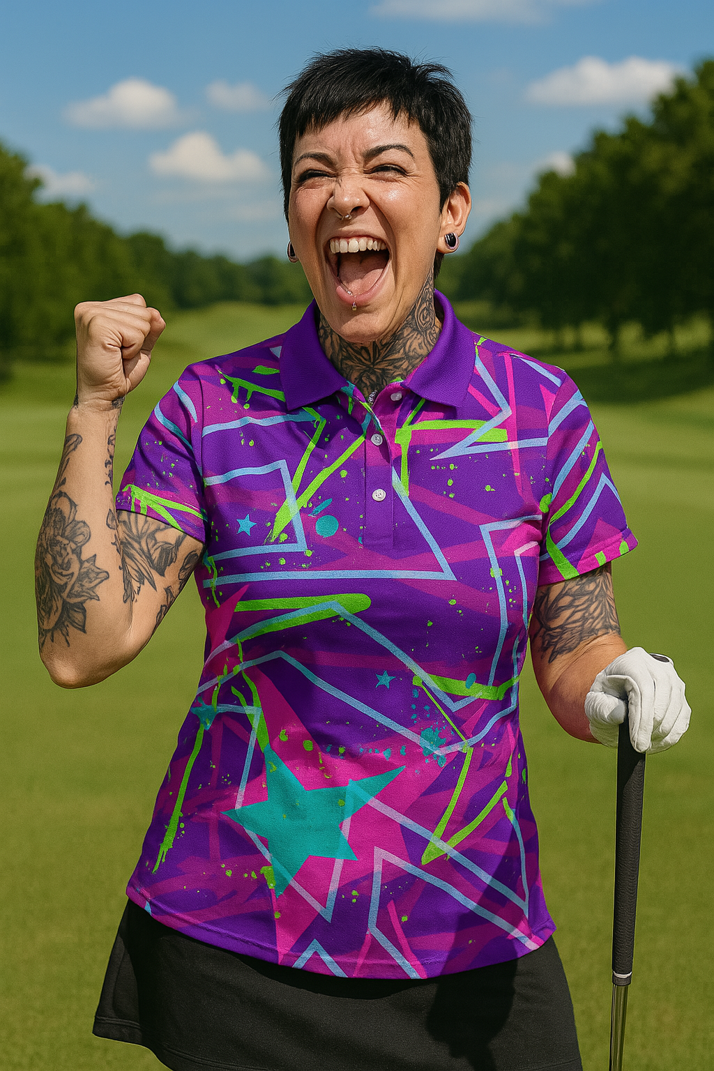 Skater Girl Women's Polo Shirt | Birdseye