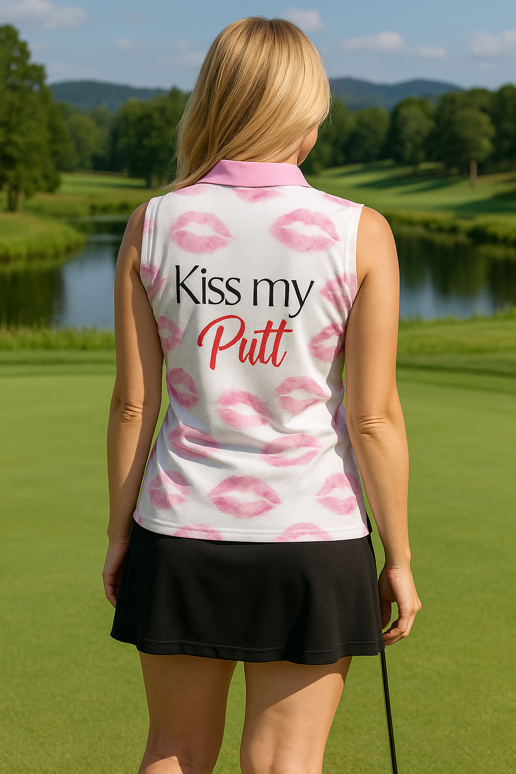 Kiss My Putt Women's Sleeveless POLO Shirt