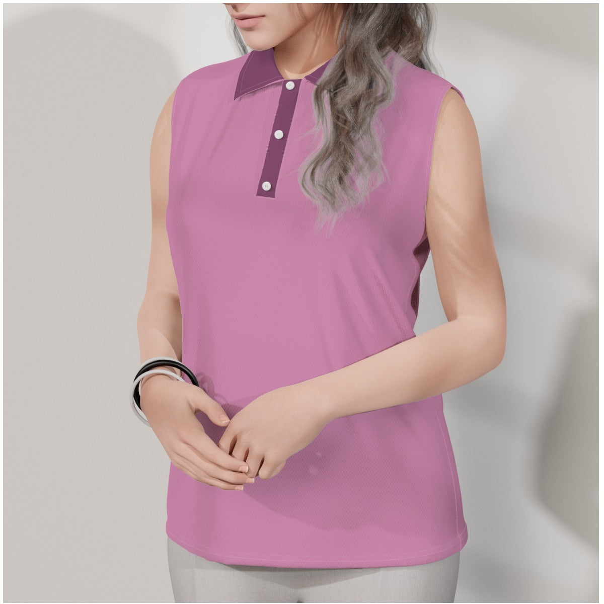 Gold Jacket Green Jacket Women's Sleeveless POLO Shirt