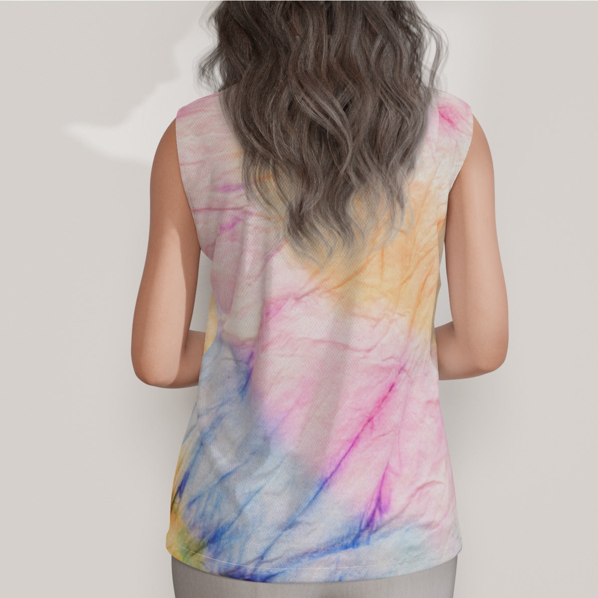 Tie Dye Women's Sleeveless POLO Shirt