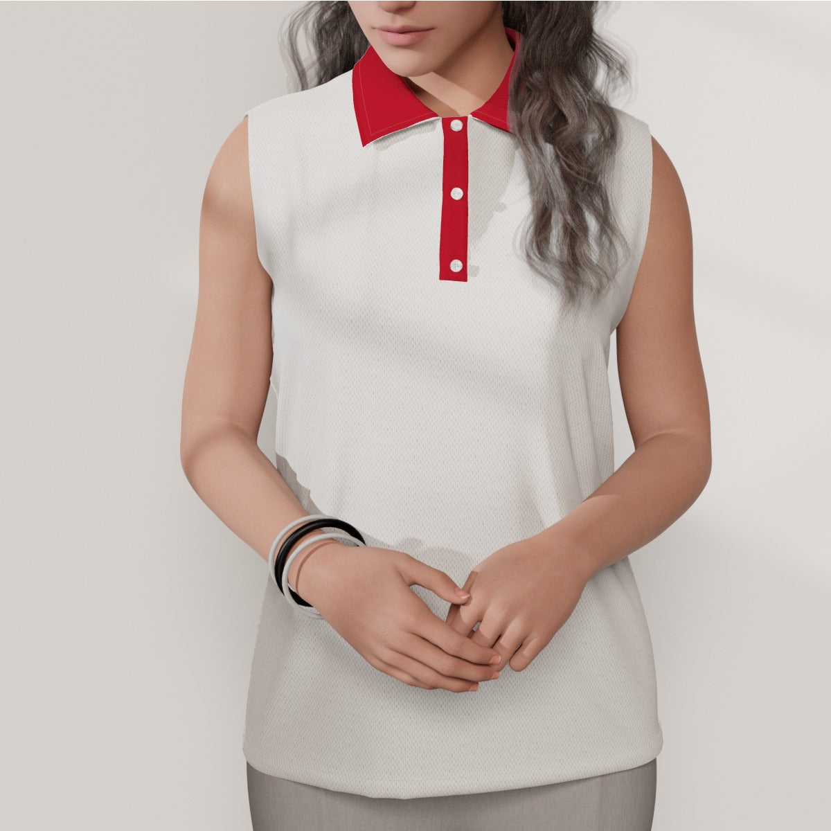 Kaboom Women's Sleeveless Polo Shirt