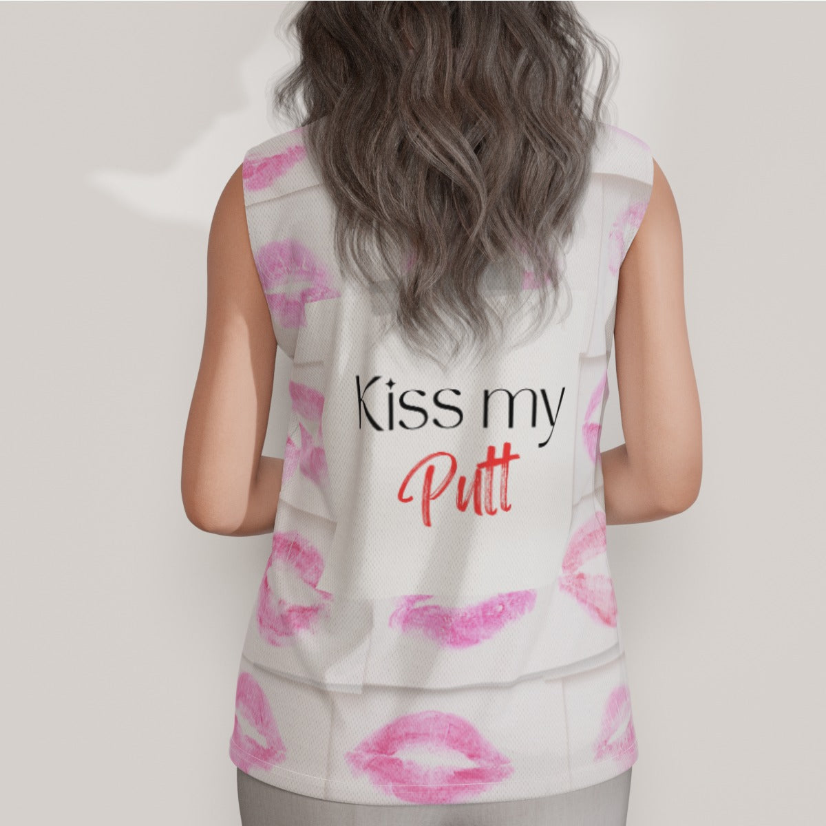 Kiss My Putt Women's Sleeveless POLO Shirt