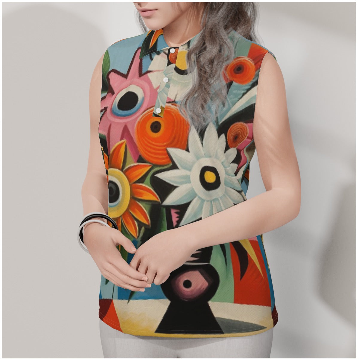 Surreal Women's Sleeveless POLO Shirt