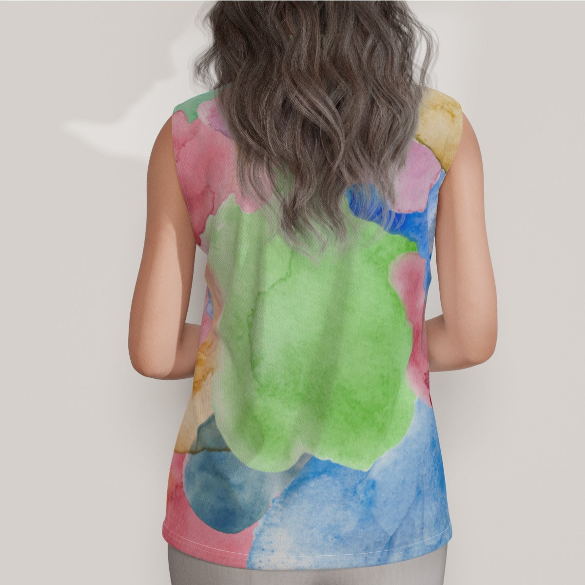 Wild Watercolor Women's Sleeveless POLO Shirt