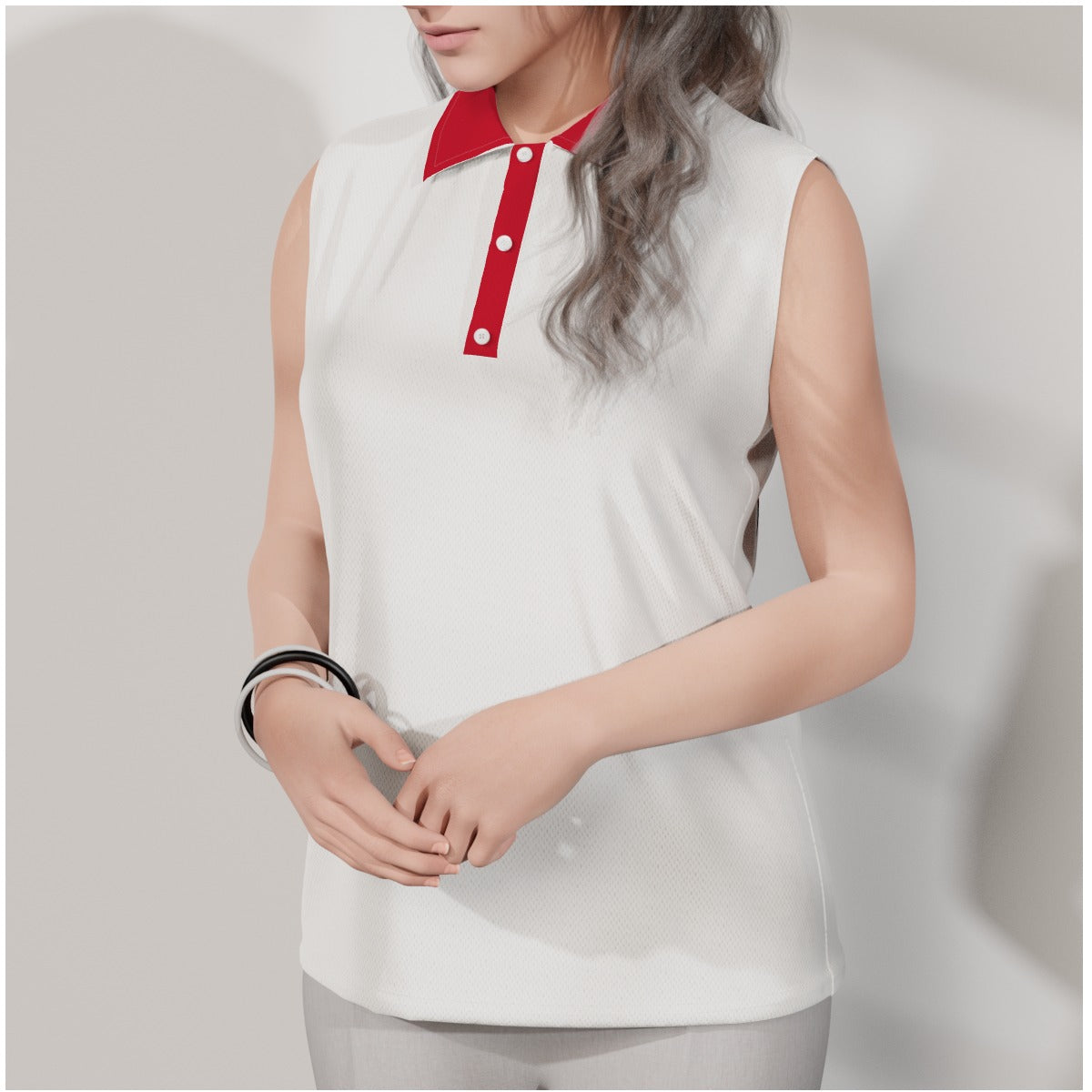 Kaboom Women's Sleeveless Polo Shirt