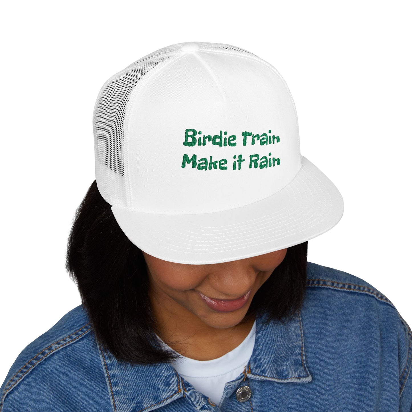 Birdie Train 5 Panel Trucker Cap