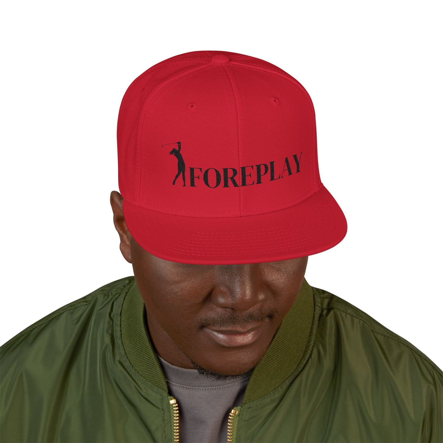 Foreplay Embroidered Snapback Cap