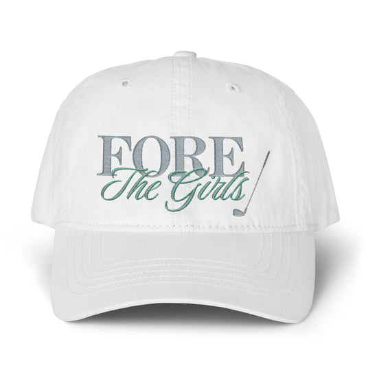 Fore The Girls Embroidered Ponytail Hat