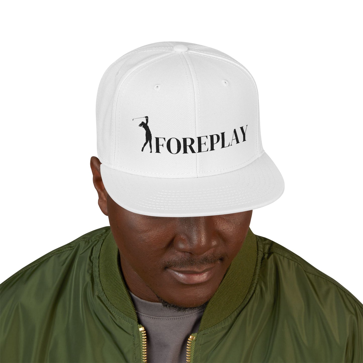 Foreplay Embroidered Snapback Cap