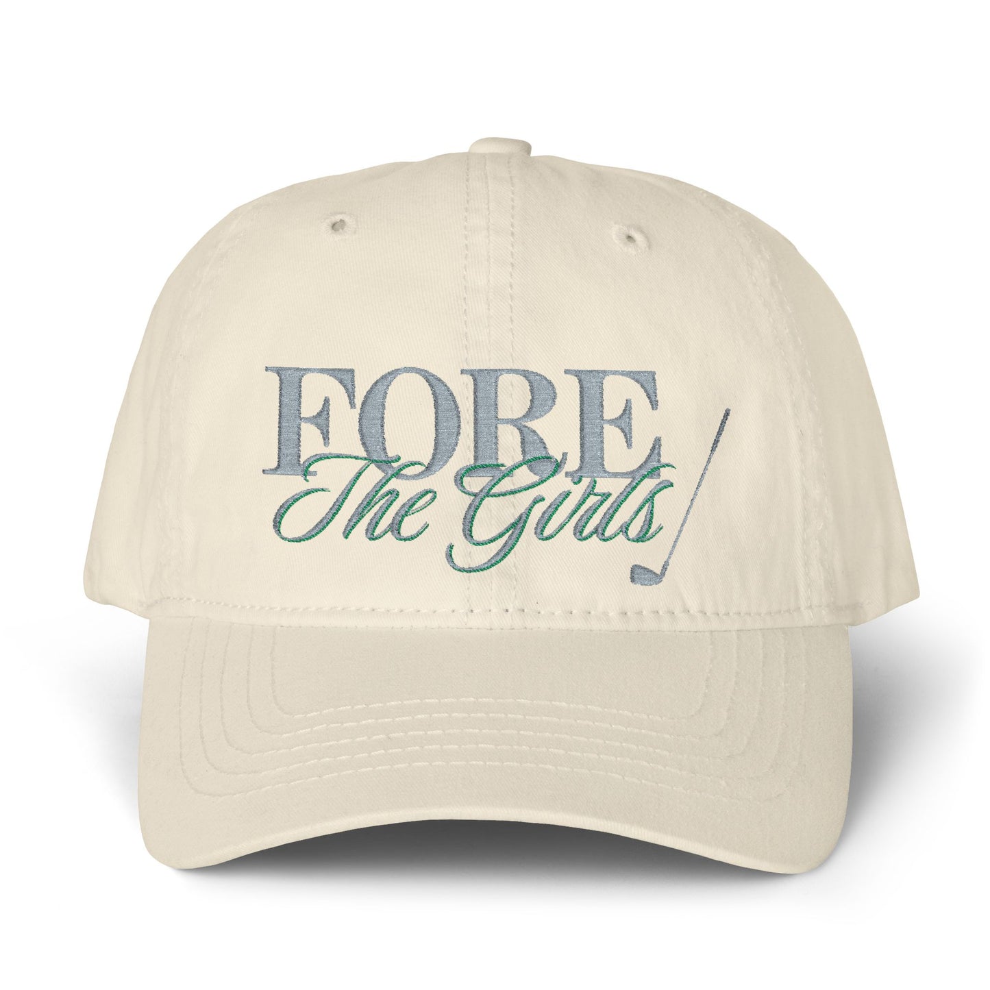 Fore The Girls Embroidered Ponytail Hat