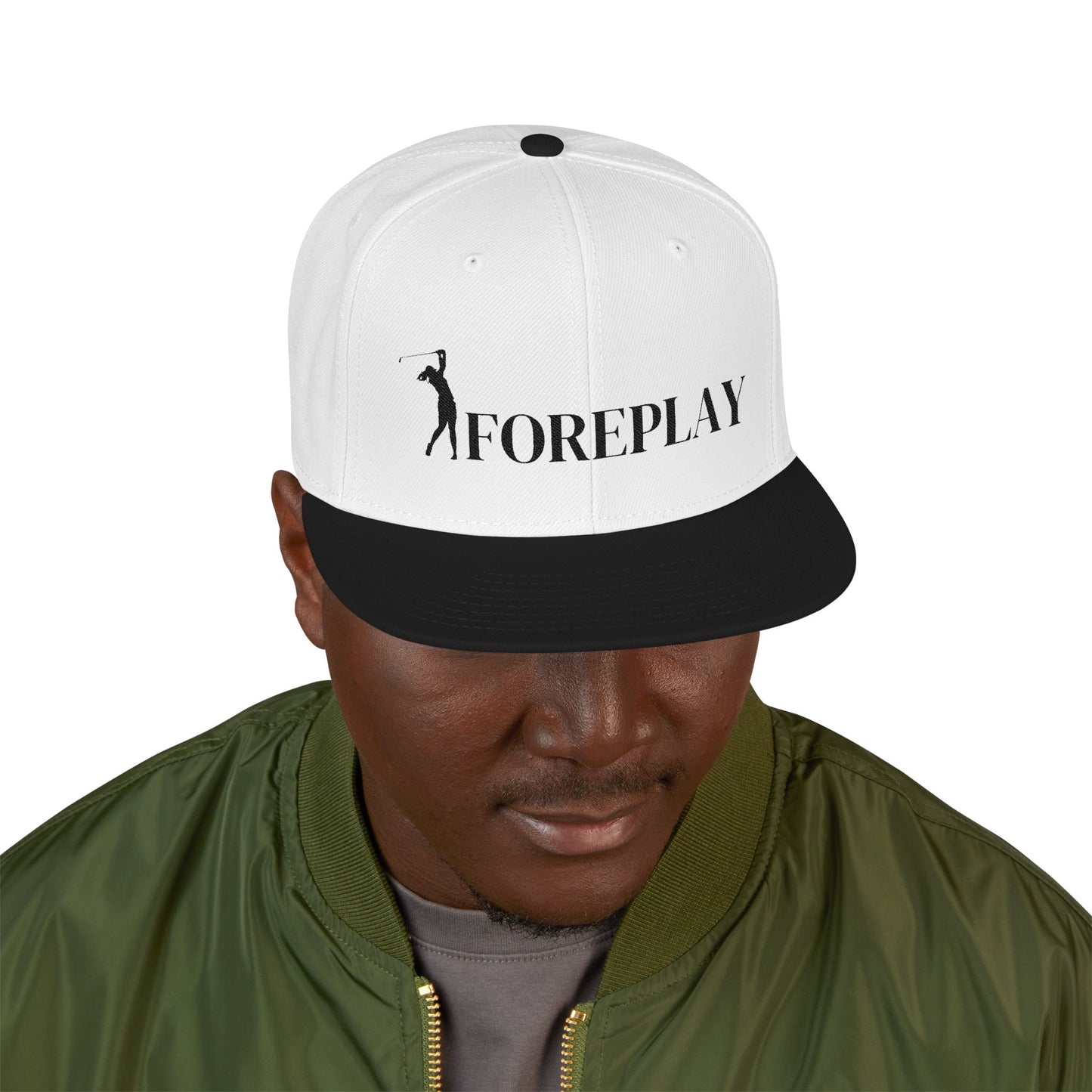 Foreplay Embroidered Snapback Cap